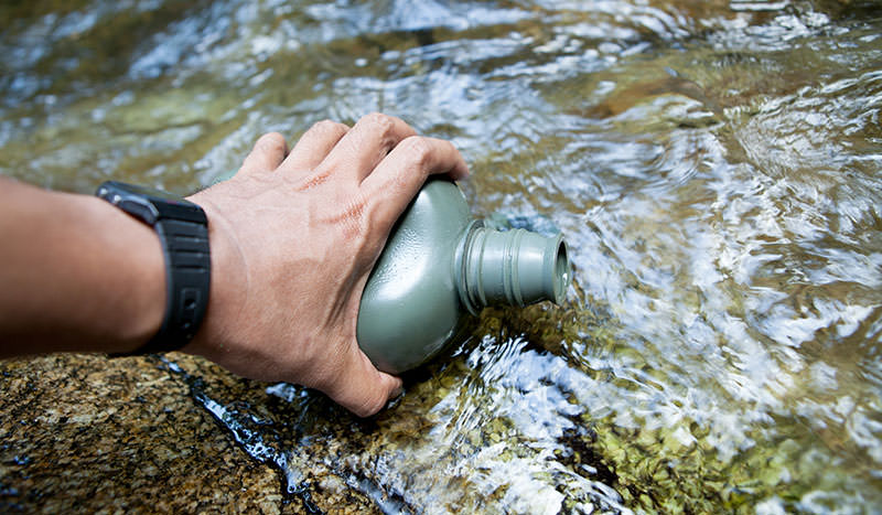 Finding water for survival in a stream